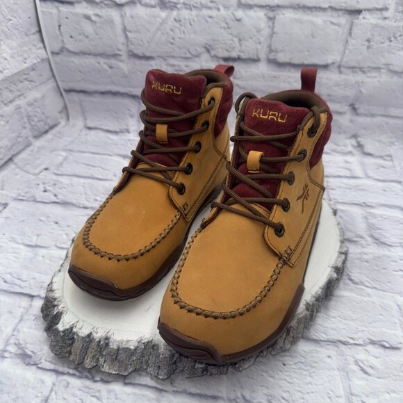 Kuru Quest Women's Size 7.5 Hiking Boots Golden Wheat Leather EUC - Picture 3 of 11